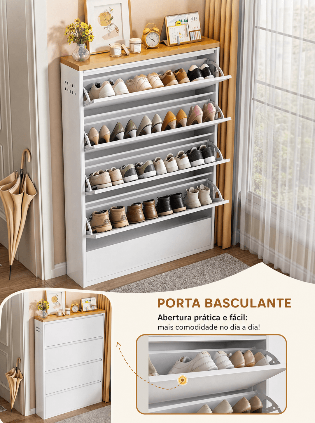 Móvel Organizador de Calçados 4 Gavetas Basculantes — foto 5